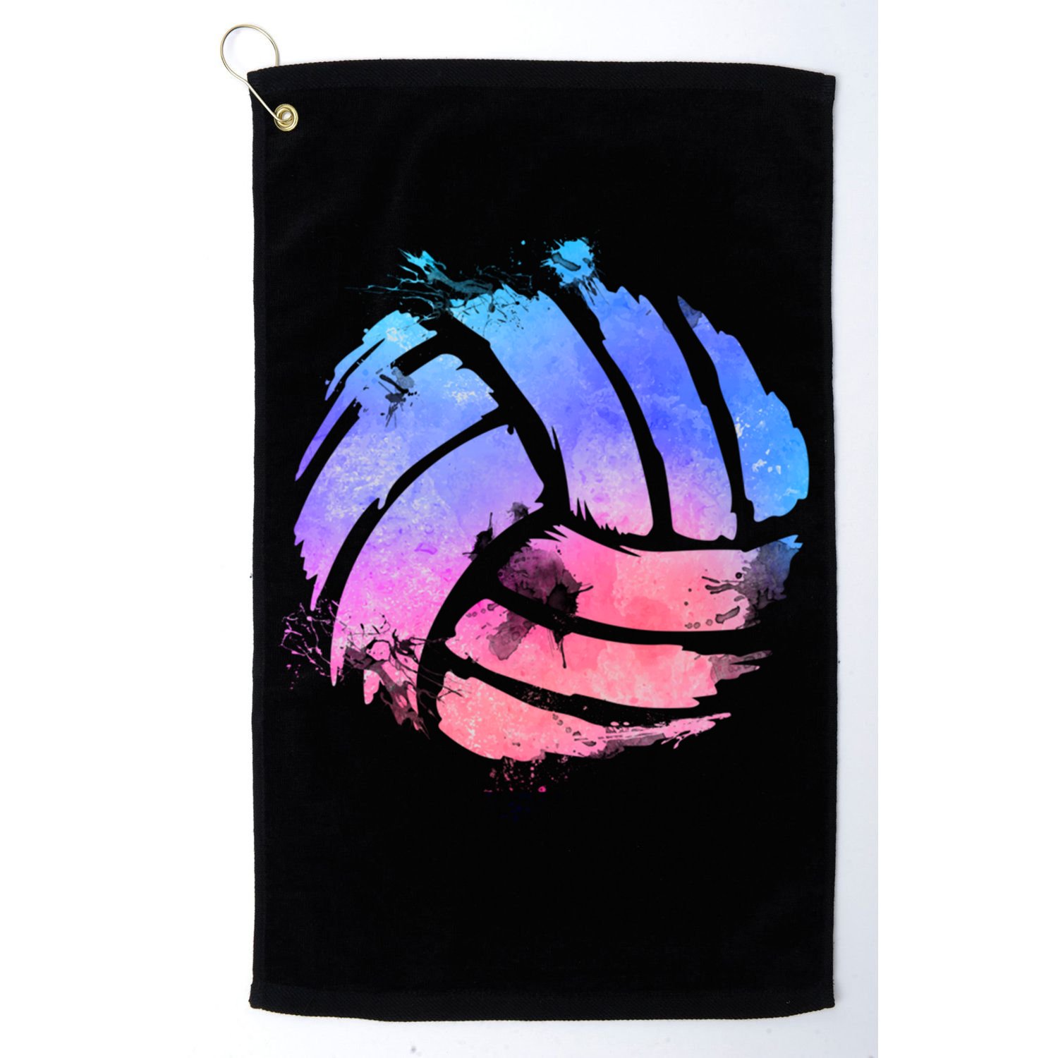 Watercolor Volleyball Lover Beach Volleyball Player Pullover Hoodie Golf Towel