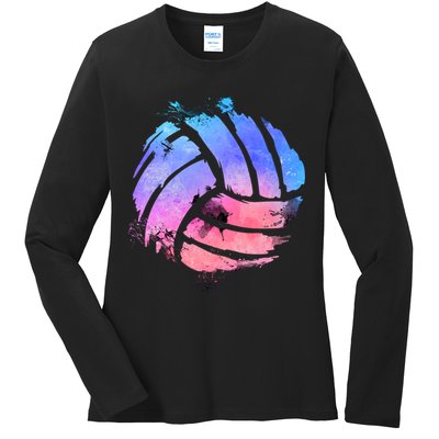 Watercolor Volleyball Lover Beach Volleyball Player Pullover Hoodie Ladies Long Sleeve Shirt