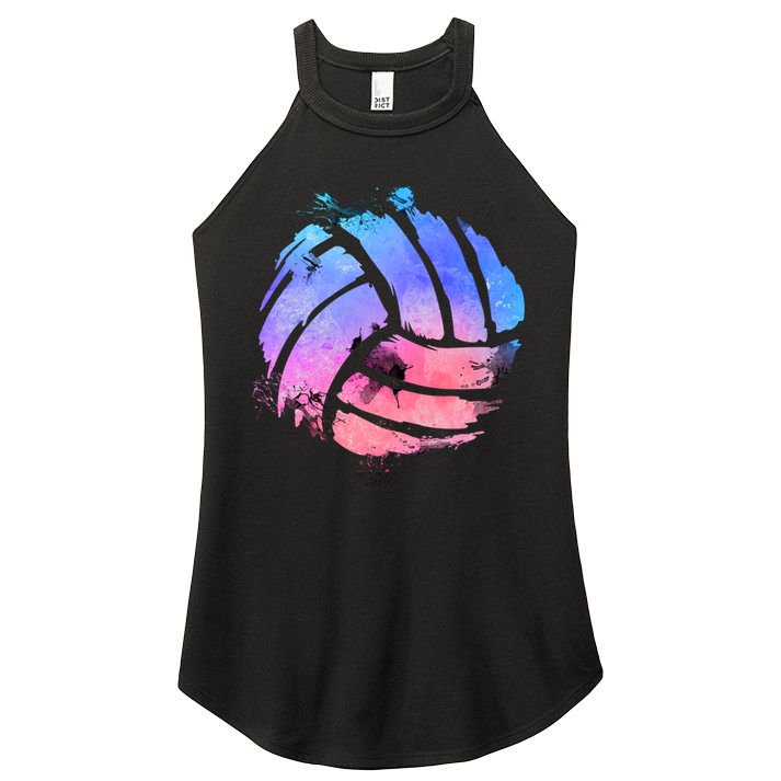 Watercolor Volleyball Lover Beach Volleyball Player Pullover Hoodie Women's Perfect Tri Rocker Tank