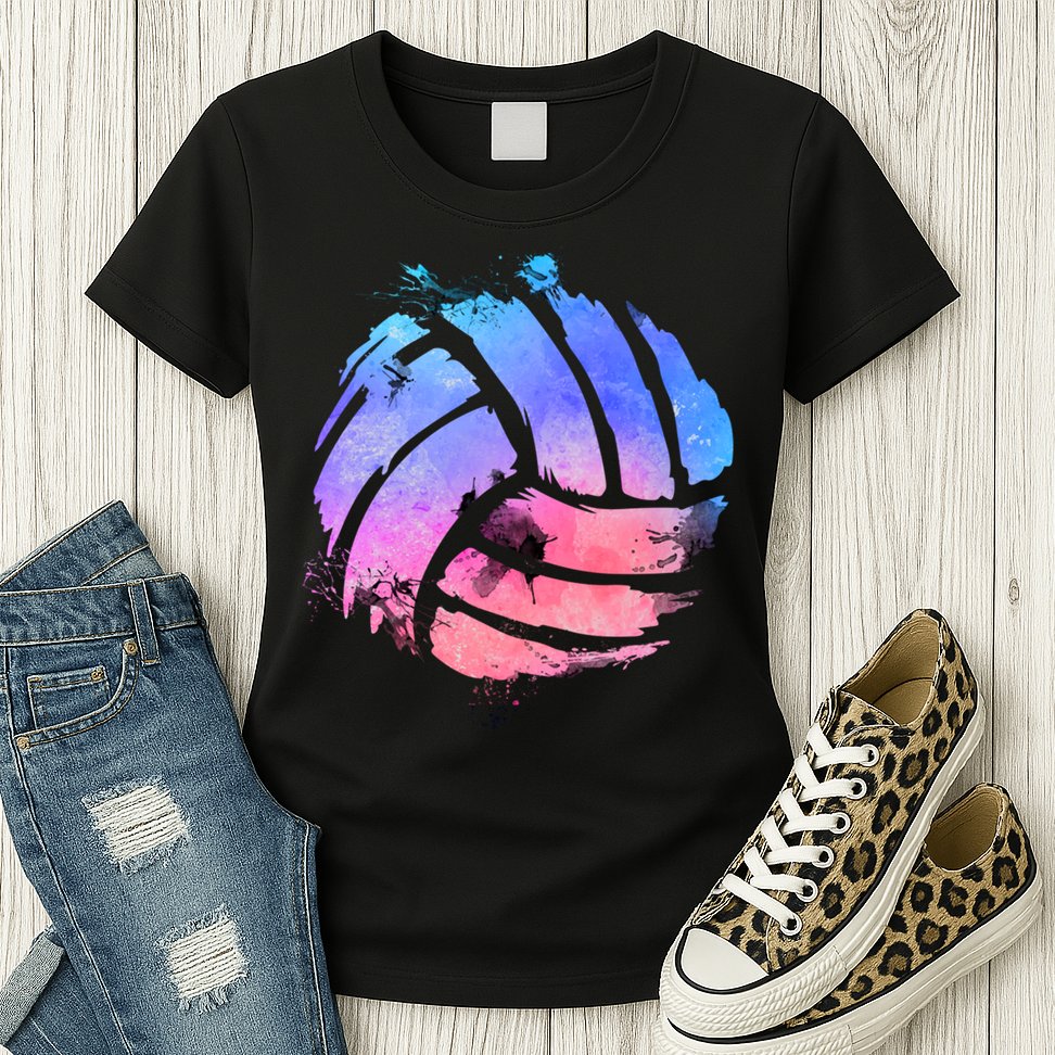 Watercolor Volleyball Lover Beach Volleyball Player Pullover Hoodie Womens T-Shirt