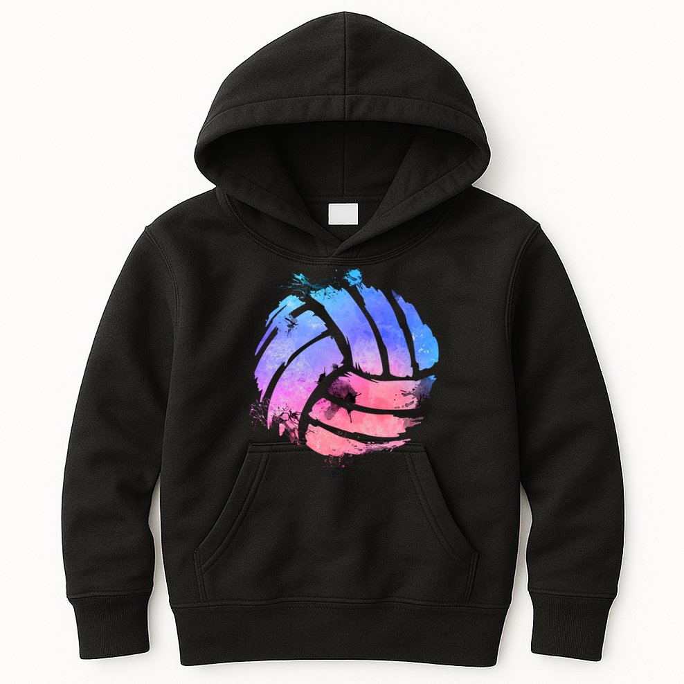 Watercolor Volleyball Lover Beach Volleyball Player Pullover Hoodie Kids Hoodie