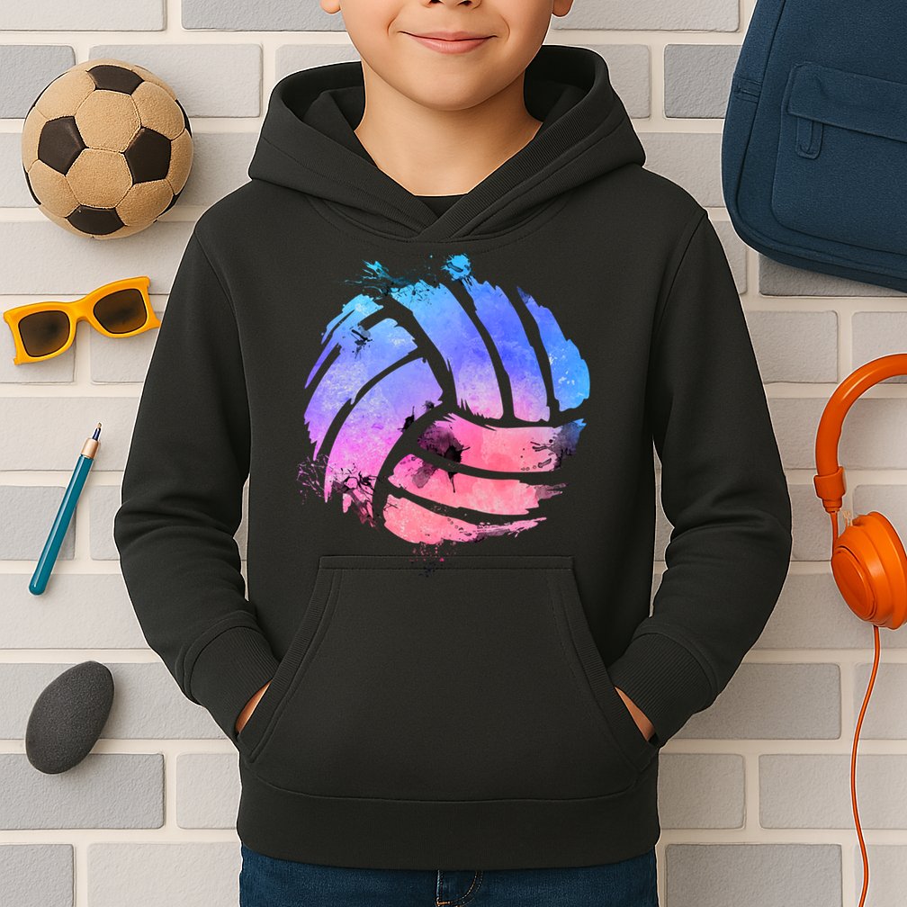 Watercolor Volleyball Lover Beach Volleyball Player Pullover Hoodie Kids Hoodie