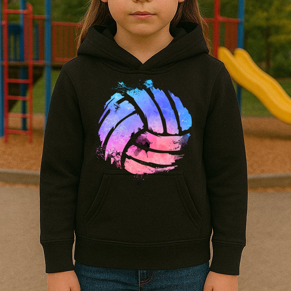 Watercolor Volleyball Lover Beach Volleyball Player Pullover Hoodie Kids Hoodie