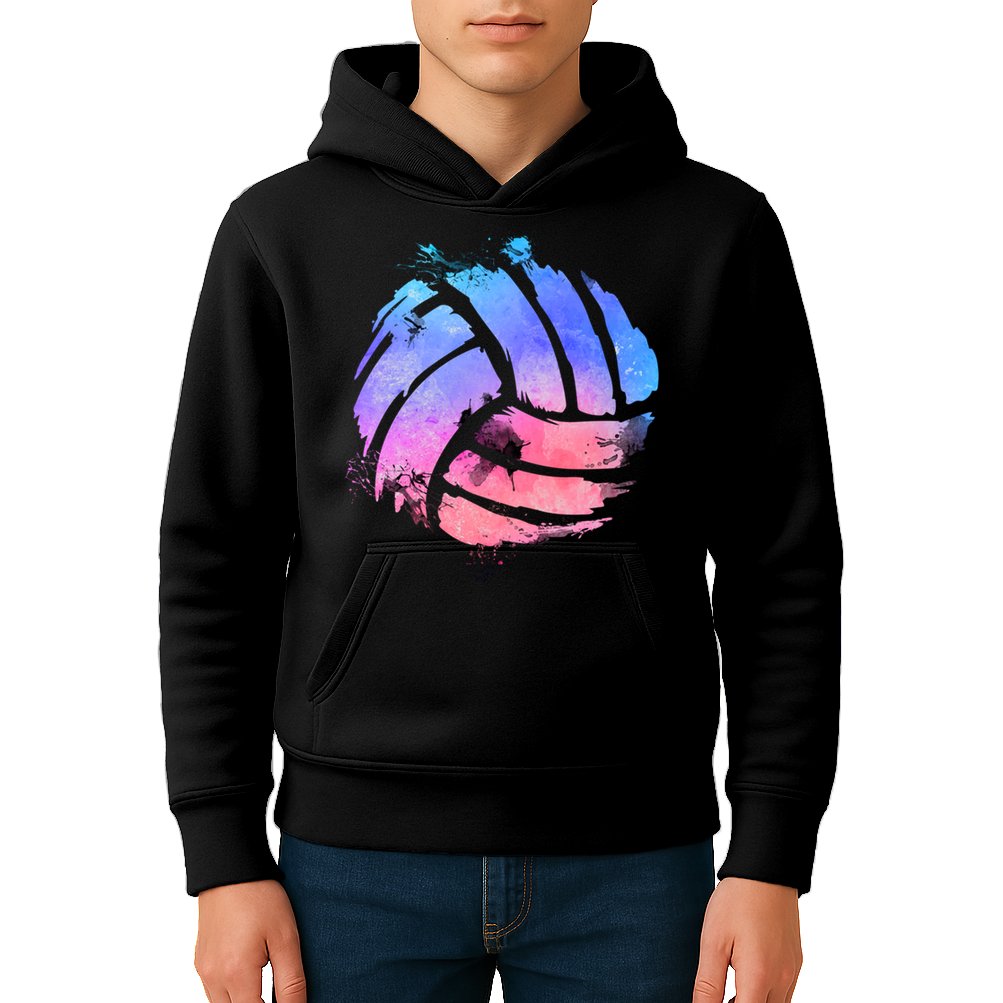 Watercolor Volleyball Lover Beach Volleyball Player Pullover Hoodie Kids Hoodie