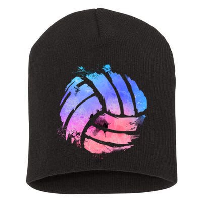 Watercolor Volleyball Lover Beach Volleyball Player Pullover Hoodie Short Acrylic Beanie