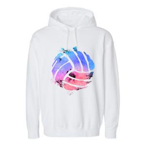 Watercolor Volleyball Lover Beach Volleyball Player Pullover Hoodie Garment-Dyed Fleece Hoodie