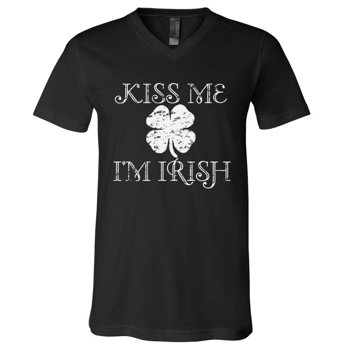 Womens Vintage Ladies Me I'M Irish Saint Patrick's Day V-Neck T-Shirt