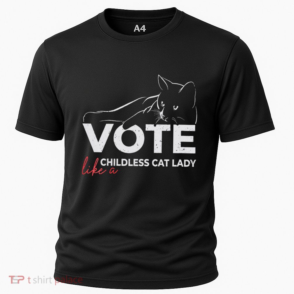 Women Vote Like A Childless Cat Lady Funny Voting Kamala Gift Cooling Performance Crew T-Shirt
