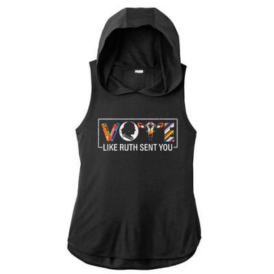 Women Vote Like Ruth Sent You Uterus Feminist Ladies PosiCharge Tri-Blend Wicking Draft Hoodie Tank