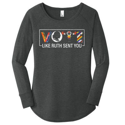 Women Vote Like Ruth Sent You Uterus Feminist Women's Perfect Tri Tunic Long Sleeve Shirt