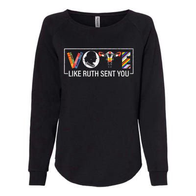 Women Vote Like Ruth Sent You Uterus Feminist Womens California Wash Sweatshirt