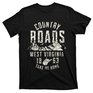 West Virginia Map Home Country Roads T-Shirt