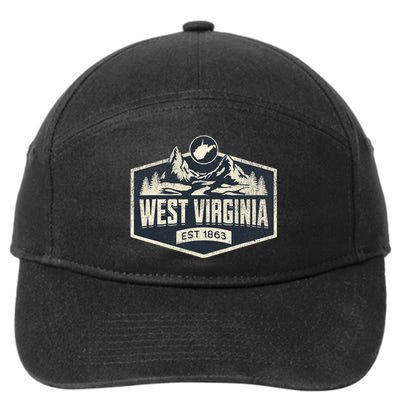 West Virginia Map Home 7-Panel Snapback Hat