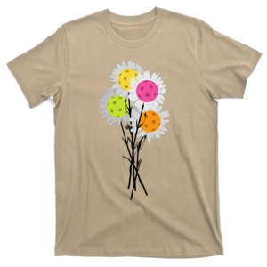 Womens Valentine's Mother's Day Pickleball Flower Bouquet Pretty T-Shirt