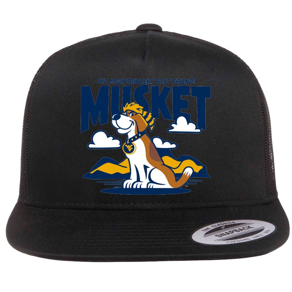 West Virginia Musket Flat Bill Trucker Hat