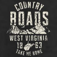 West Virginia Map Home Country Roads 7 Panel Mesh Trucker Snapback Hat