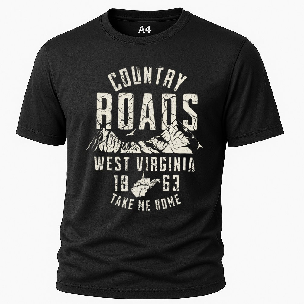 West Virginia Map Home Country Roads Performance Shirt