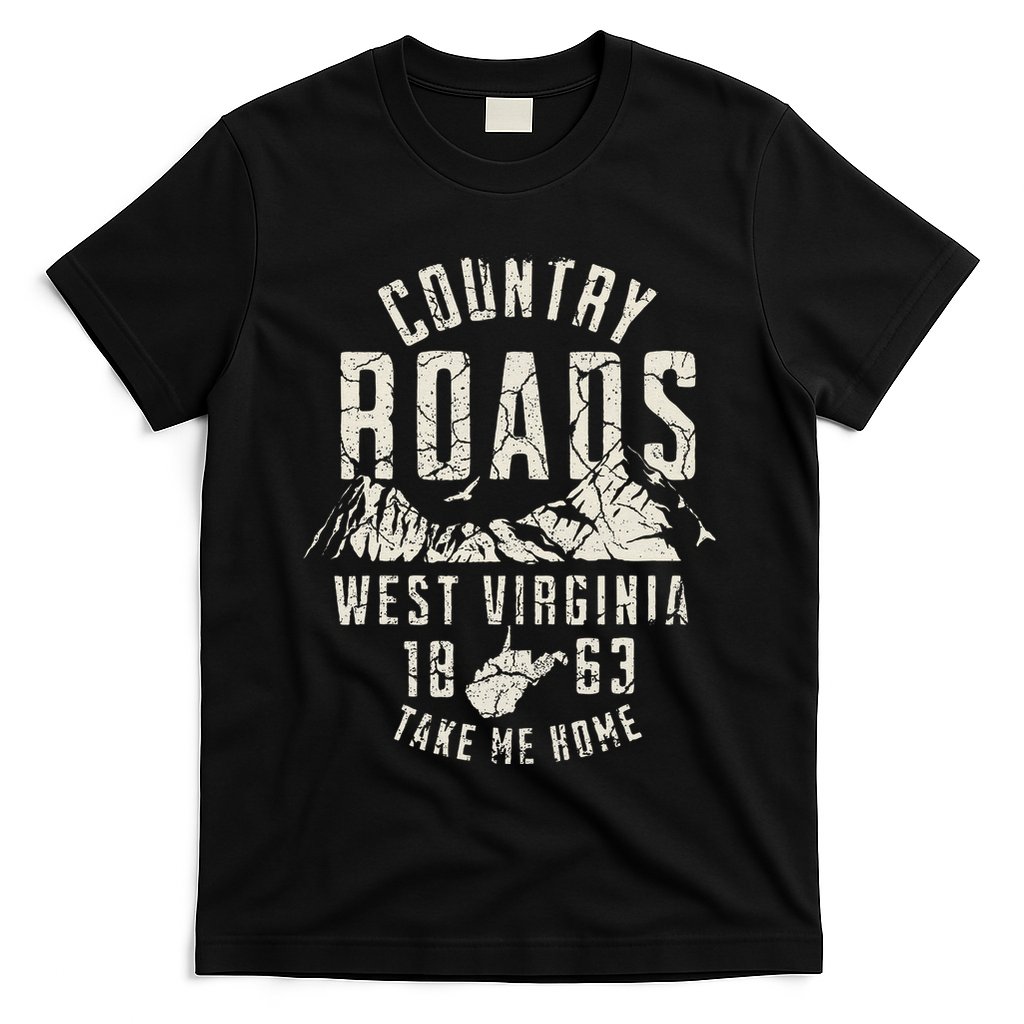 West Virginia Map Home Country Roads T-Shirt