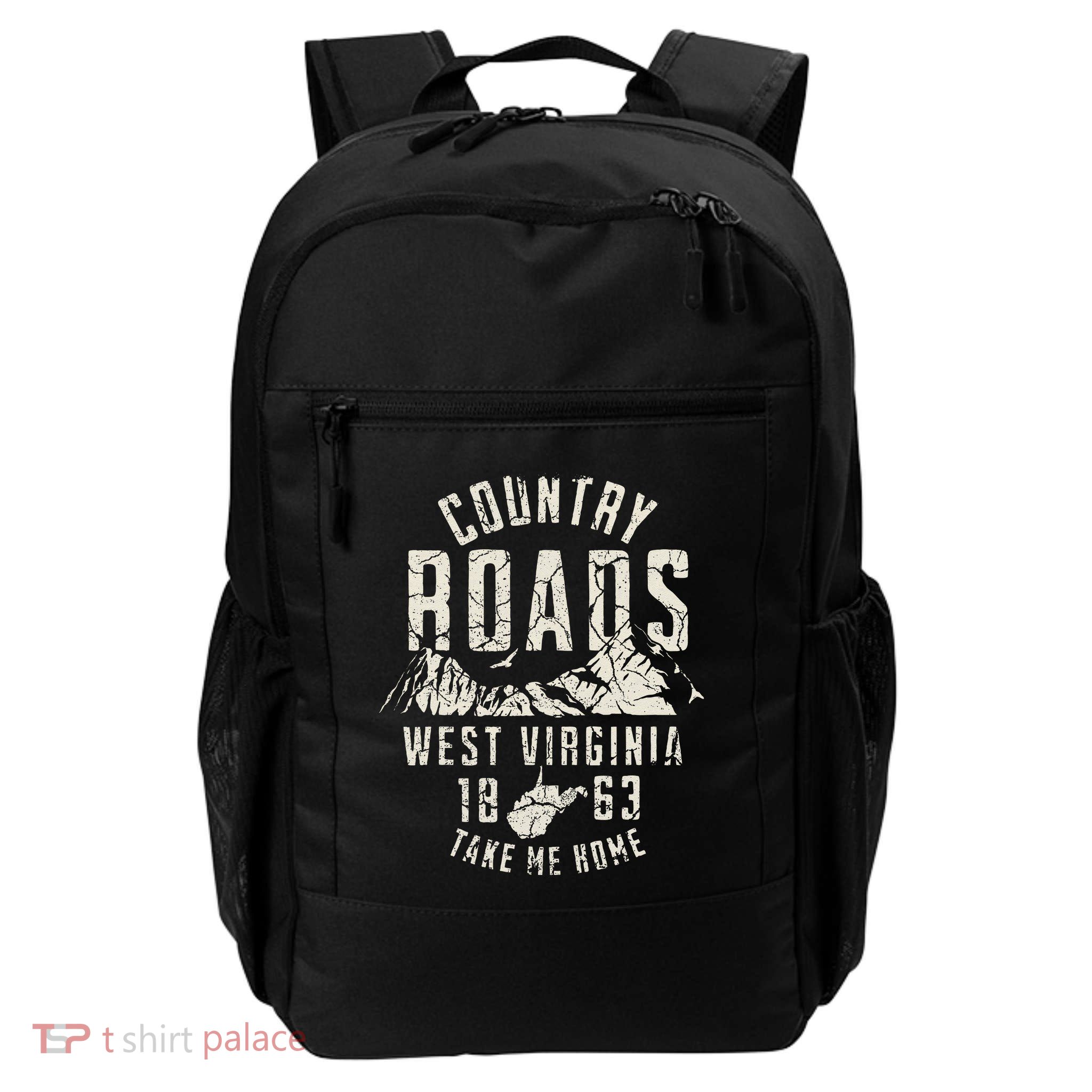 West Virginia Map Home Country Roads Backpack