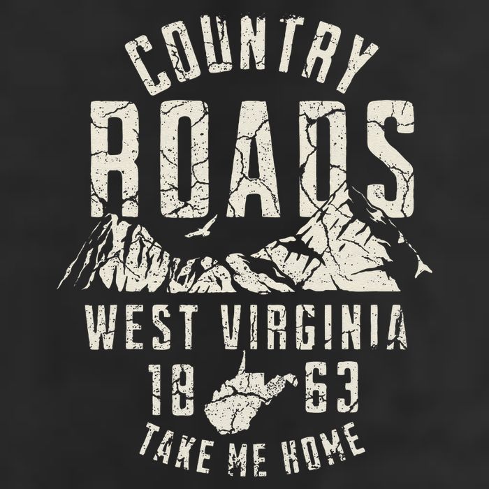 West Virginia Map Home Country Roads 25L Jumbo Tote