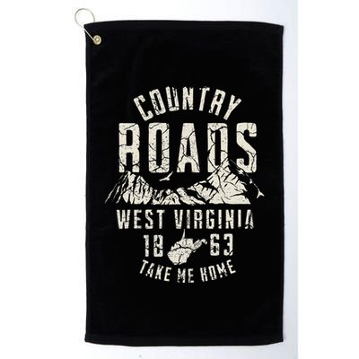 West Virginia Map Home Country Roads Golf Towel