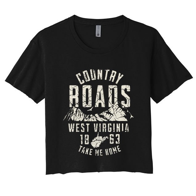 West Virginia Map Home Country Roads Crop Top