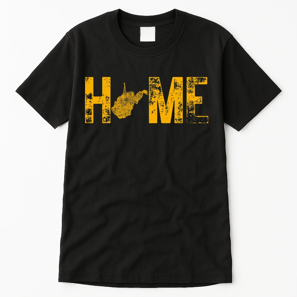 West Virginia Map Home WV Vintage Tall T-Shirt