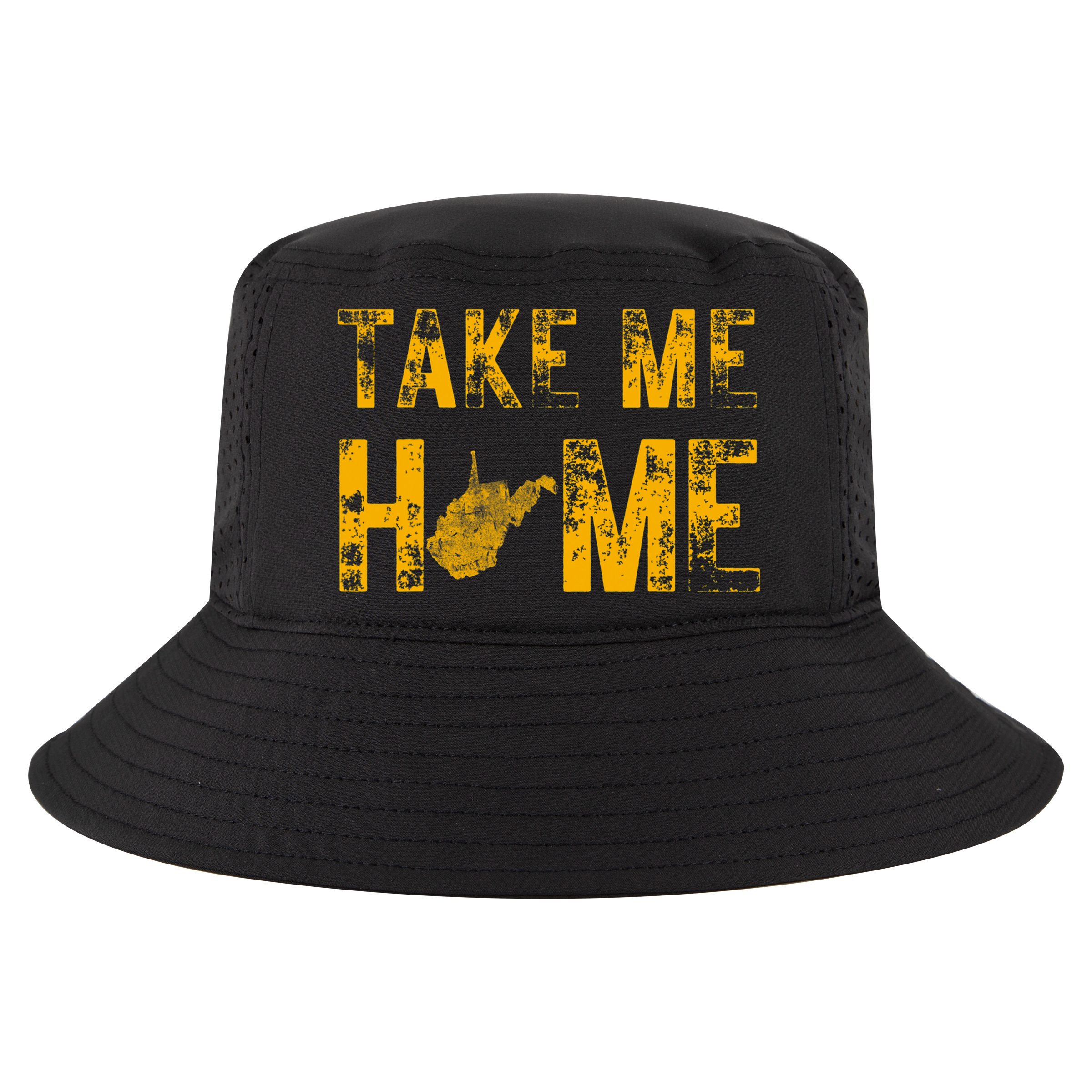 West Virginia Map Home WV Vintage Cool Comfort Performance Bucket Hat