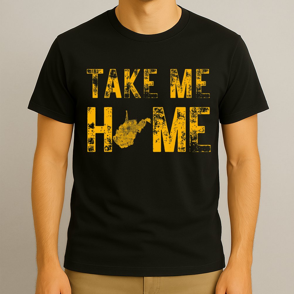 West Virginia Map Home WV Vintage T-Shirt