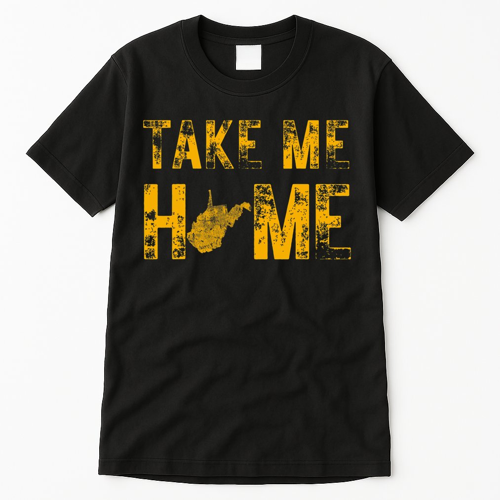 West Virginia Map Home WV Vintage Tall T-Shirt