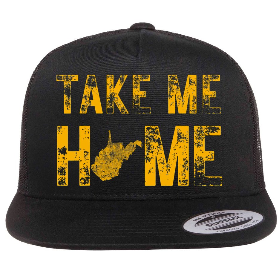 West Virginia Map Home WV Vintage Flat Bill Trucker Hat