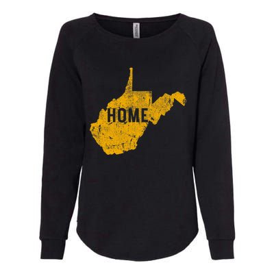 West Virginia Map Home WV Vintage Womens California Wash Sweatshirt