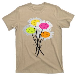 Womens Valentine's Mother's Day Pickleball Flower Bouquet T-Shirt