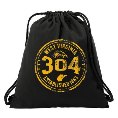 West Virginia Map 304 Home Vintage Drawstring Bag