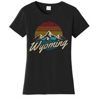 Wyoming Vintage Mountains Bison American Buffalo Gift Women's T-Shirt