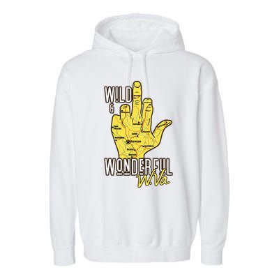 West Virginia Map Wv Middle Finger Funny Wv Souvenir Graphic Garment-Dyed Fleece Hoodie