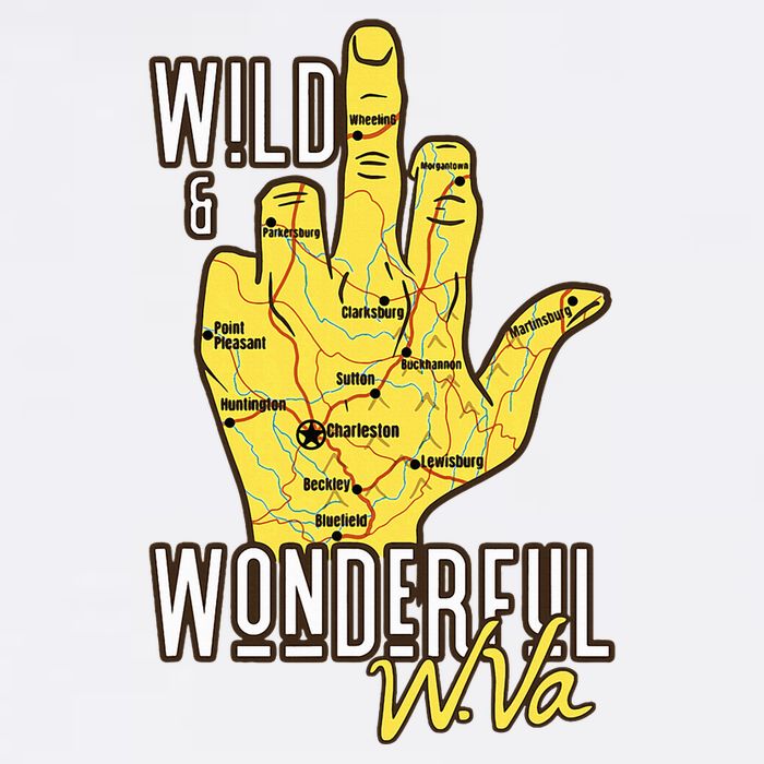 West Virginia Map Wv Middle Finger Funny Wv Souvenir Graphic Cooling Performance Crew T-Shirt