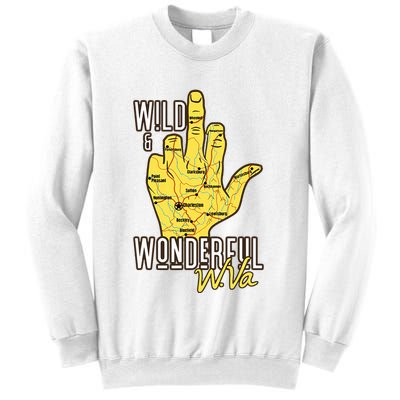 West Virginia Map Wv Middle Finger Funny Wv Souvenir Graphic Sweatshirt