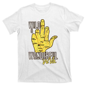 West Virginia Map Wv Middle Finger Funny Wv Souvenir Graphic T-Shirt