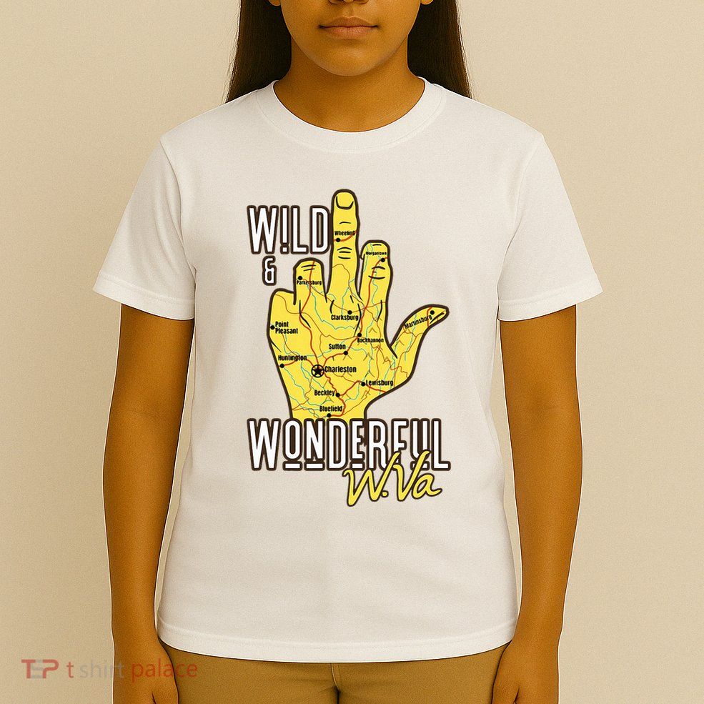 West Virginia Map Wv Middle Finger Funny Wv Souvenir Graphic T-Shirt
