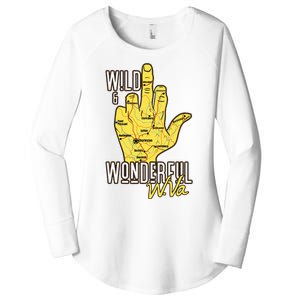 West Virginia Map Wv Middle Finger Funny Wv Souvenir Graphic Women's Perfect Tri Tunic Long Sleeve Shirt