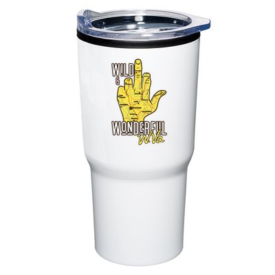 West Virginia Map Wv Middle Finger Funny Wv Souvenir Graphic Tumbler
