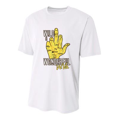 West Virginia Map Wv Middle Finger Funny Wv Souvenir Graphic Youth Performance Sprint T-Shirt