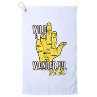 West Virginia Map Wv Middle Finger Funny Wv Souvenir Graphic Golf Towel