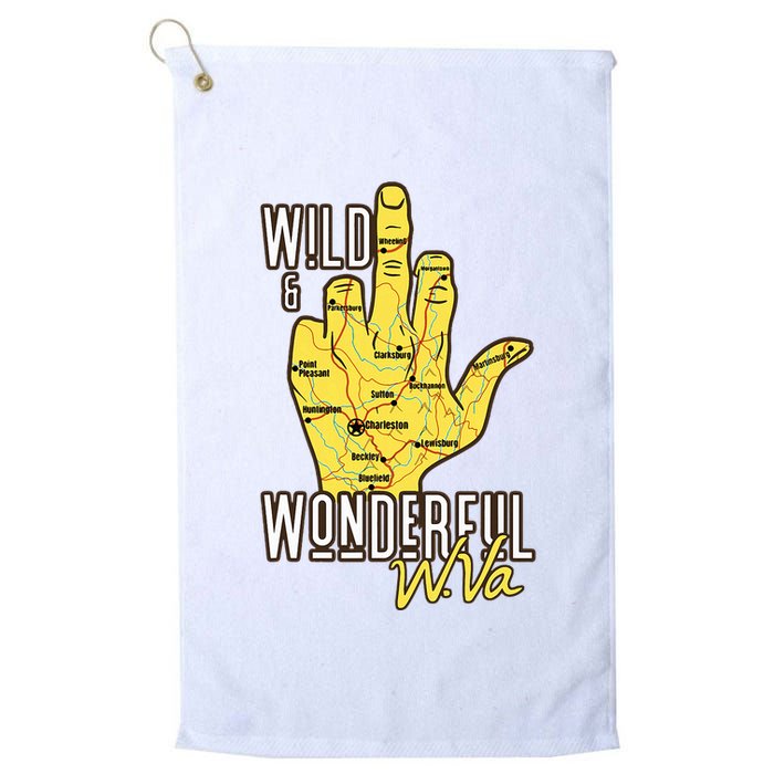 West Virginia Map Wv Middle Finger Funny Wv Souvenir Graphic Golf Towel