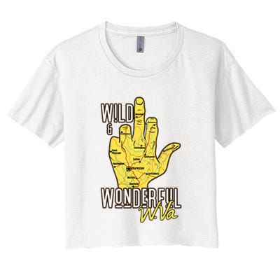 West Virginia Map Wv Middle Finger Funny Wv Souvenir Graphic Crop Top