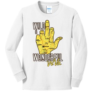 West Virginia Map Wv Middle Finger Funny Wv Souvenir Graphic Kids Long Sleeve Shirt