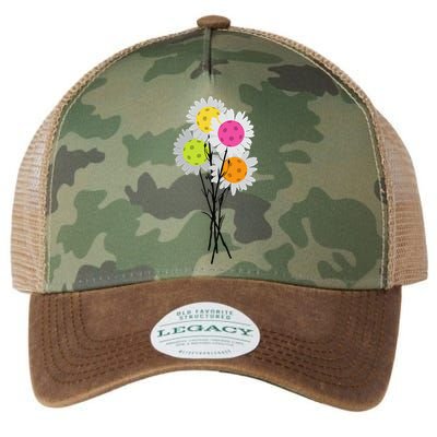 Womens Valentine's Mother's Day Pickleball Flower Bouquet Pretty Legacy Tie Dye Trucker Hat