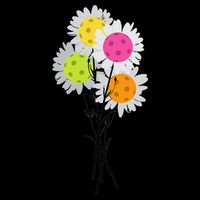 Womens Valentine's Mother's Day Pickleball Flower Bouquet Pretty 16 in Basic Backpack