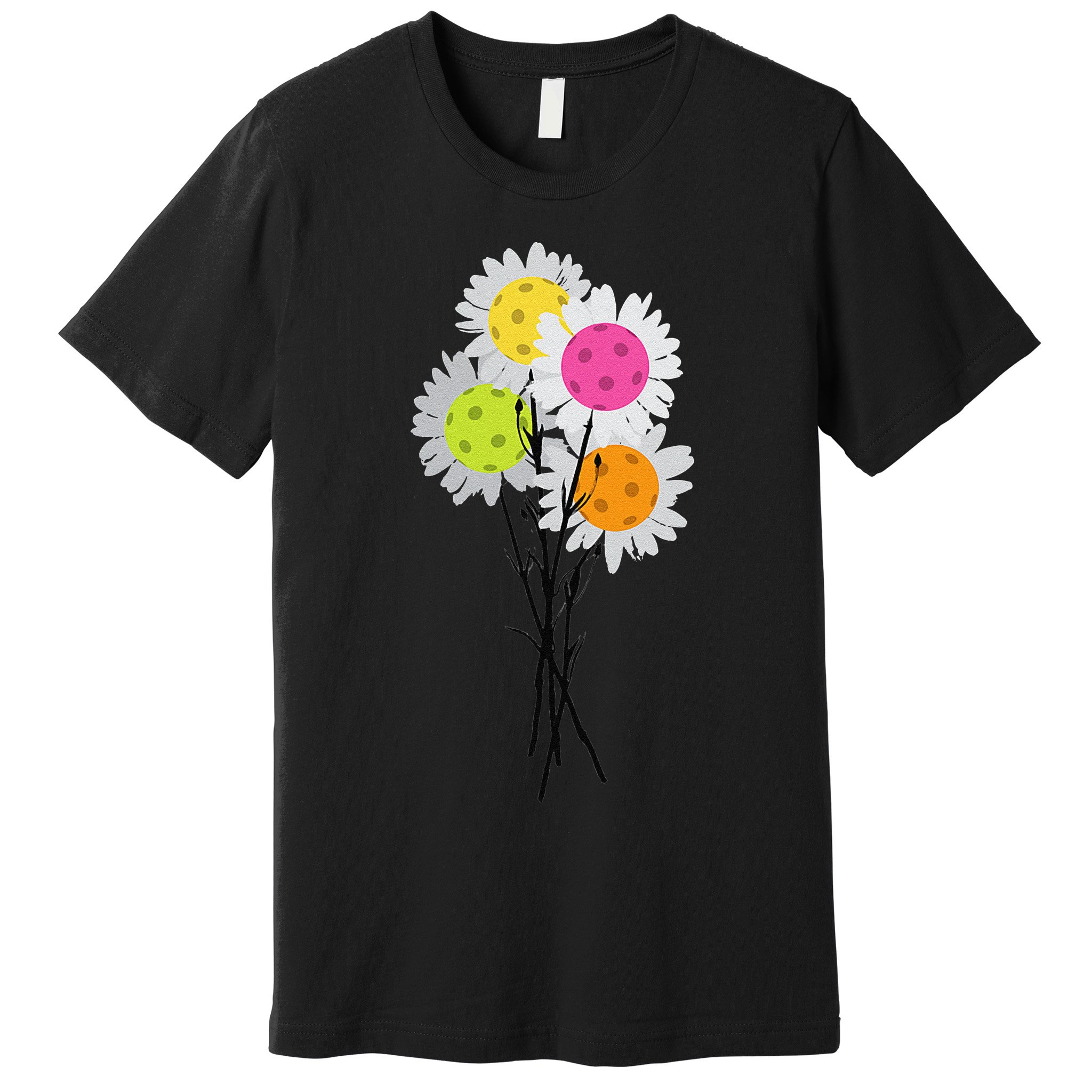 Womens Valentine's Mother's Day Pickleball Flower Bouquet Pretty Premium T-Shirt